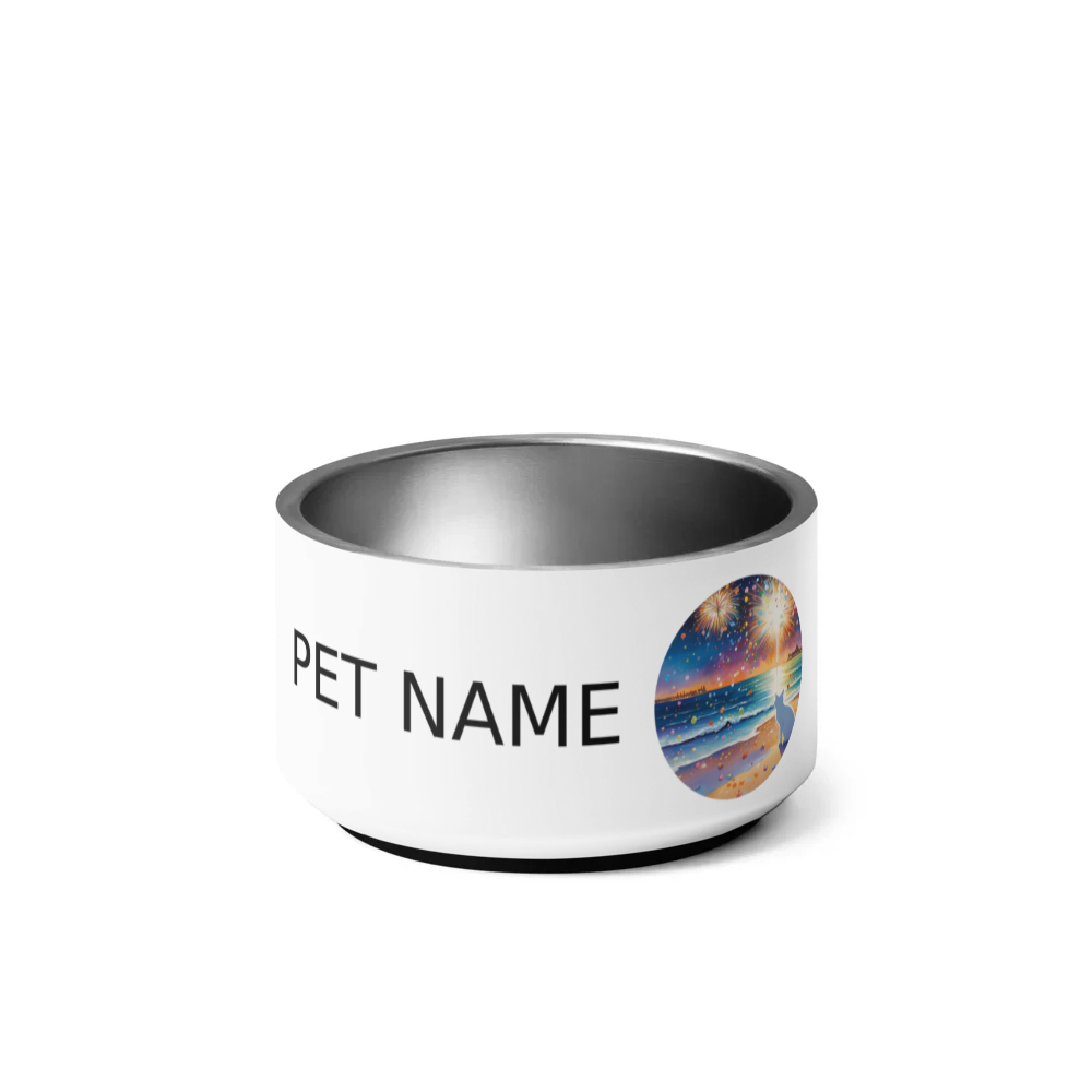 PugMug Custom White Companion Cat Pet Bowl