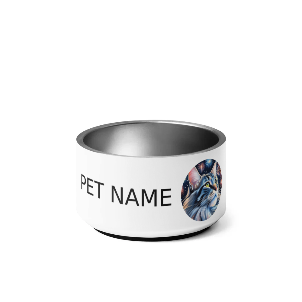PugMug Custom Tabby Maine Coon Cat Pet Bowl