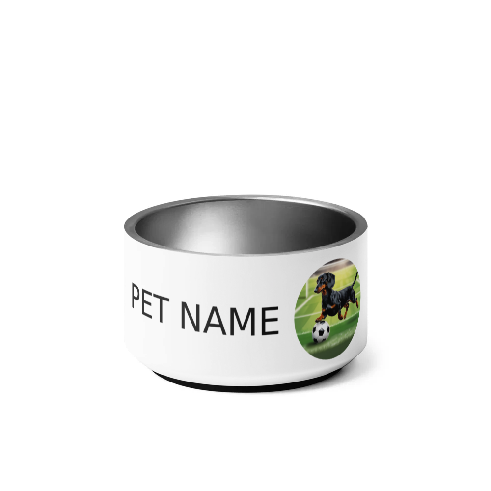 PugMug Custom Black Dachshund Pet Bowl