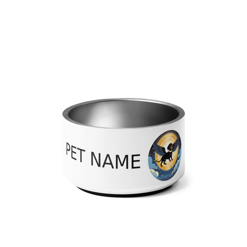 PugMug Custom Black Dachshund Pet Bowl