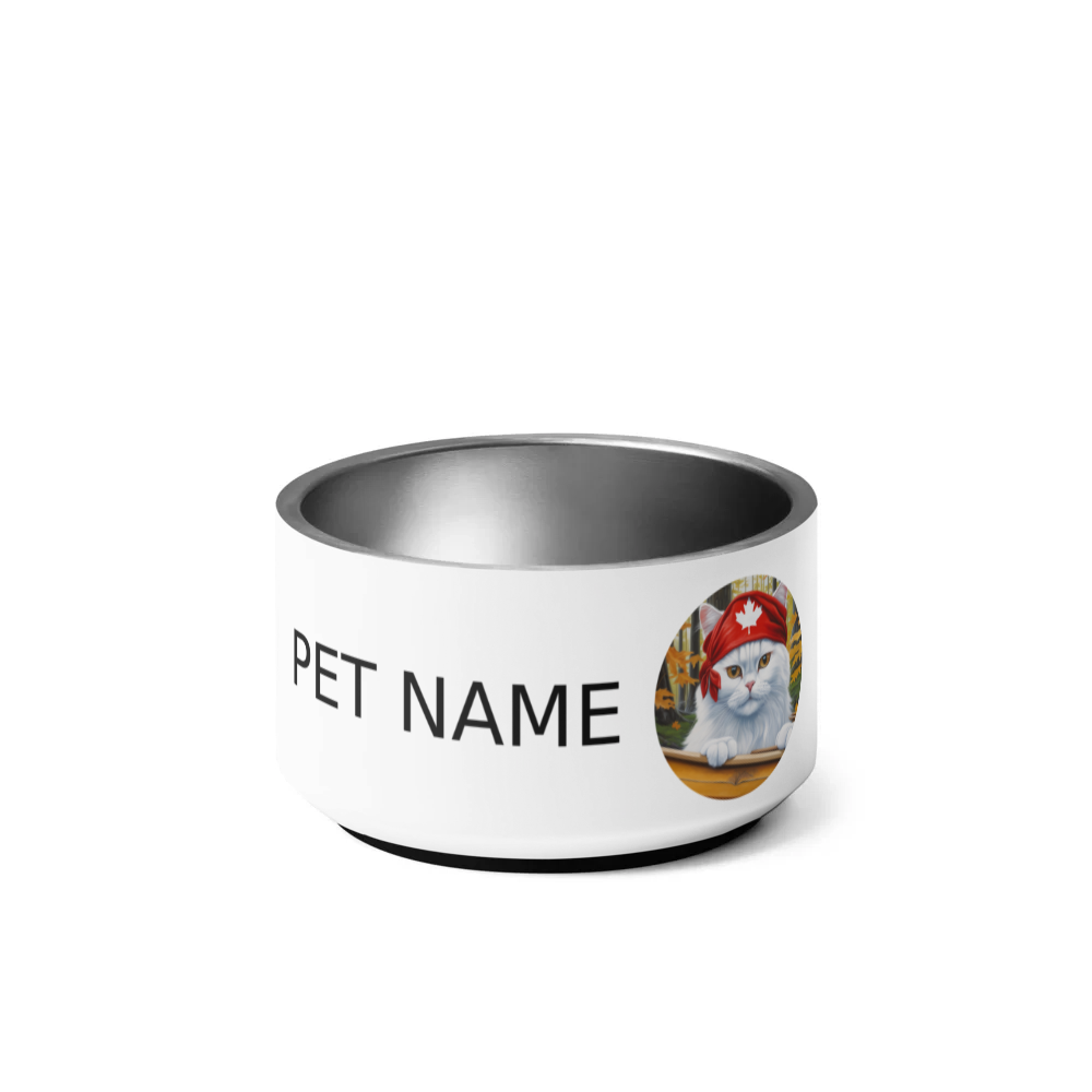 PugMug Custom White Persian Cat Pet Bowl