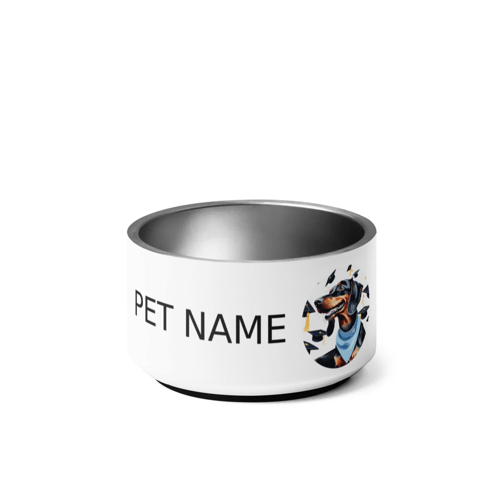 PugMug Custom Black Dachshund Pet Bowl