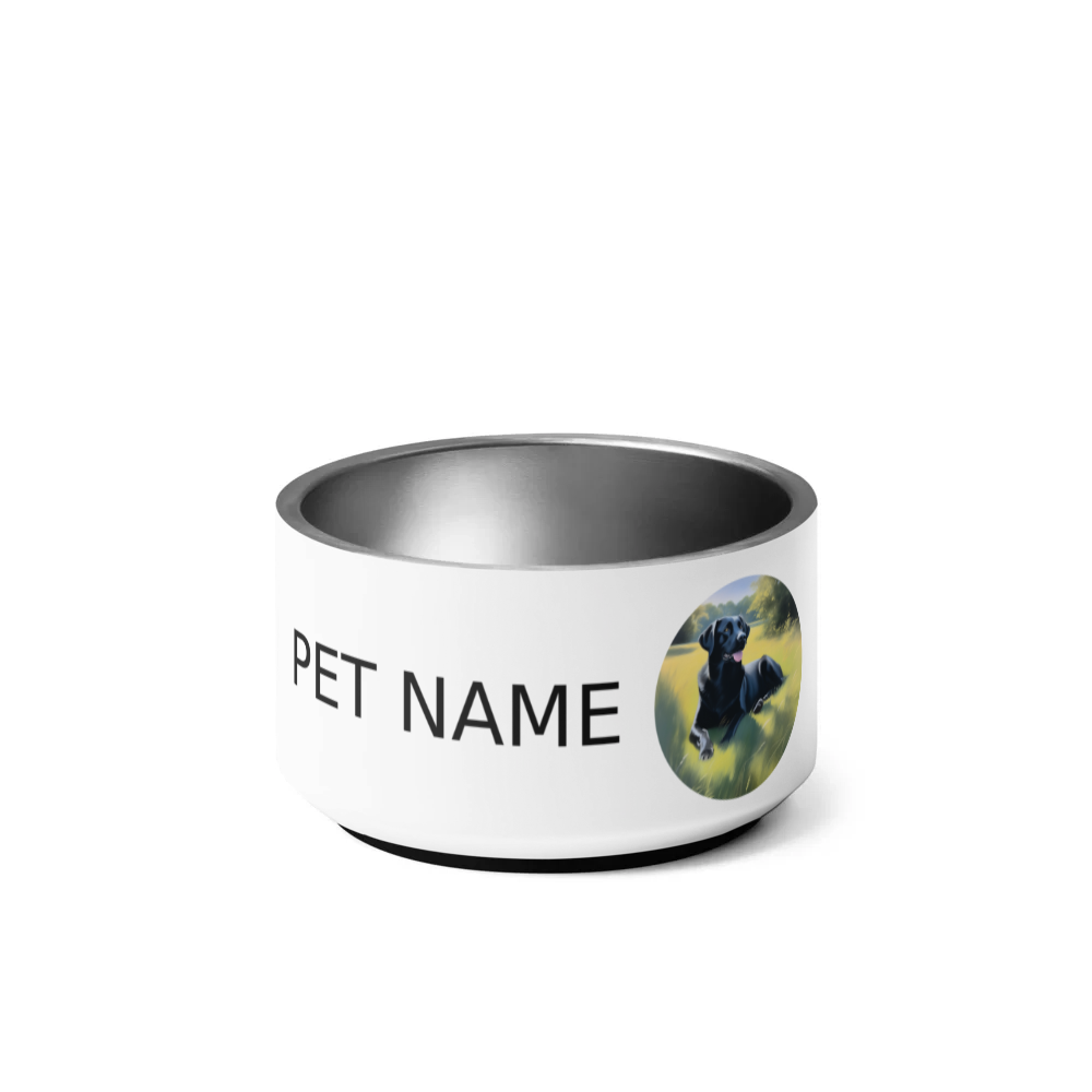 PugMug Custom Black Labrador Retriever Pet Bowl