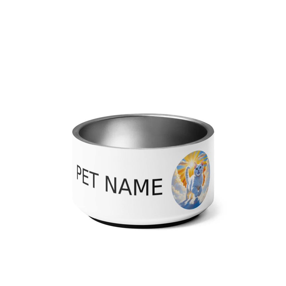 PugMug Custom White American Shorthair Cat Pet Bowl