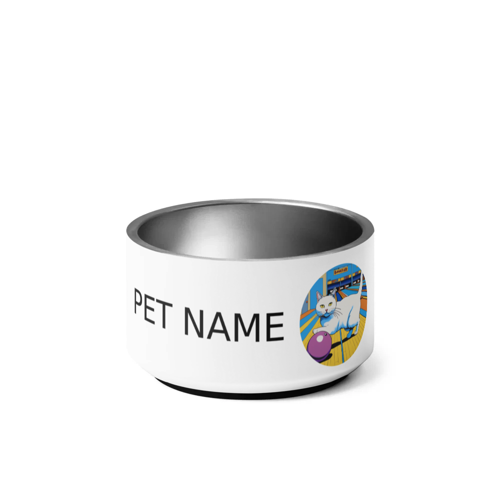 PugMug Custom White Companion Cat Pet Bowl