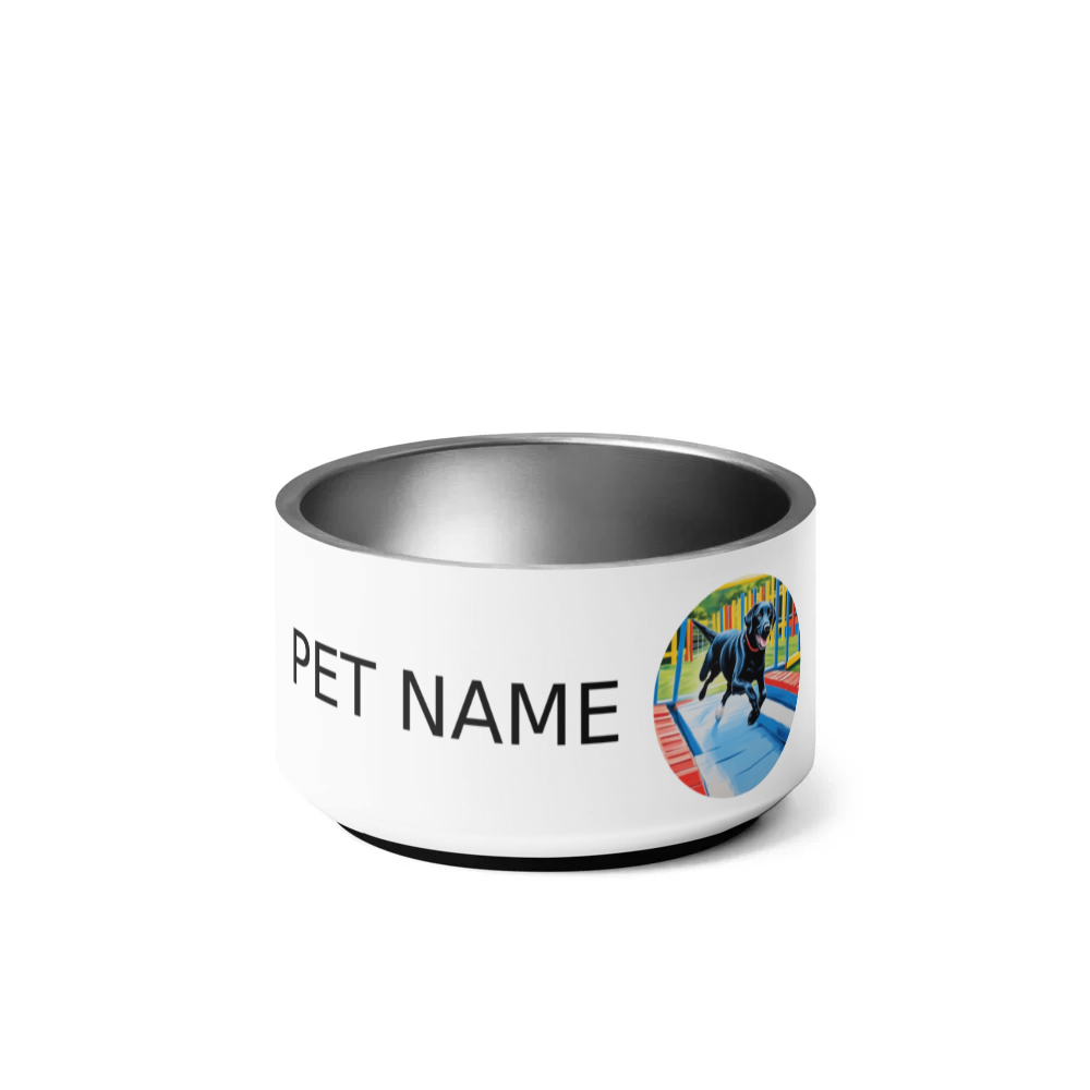 PugMug Custom Black Labrador Retriever Pet Bowl