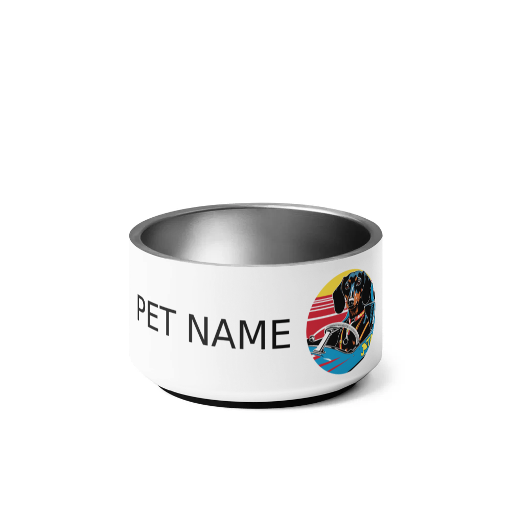 PugMug Custom Black Dachshund Pet Bowl