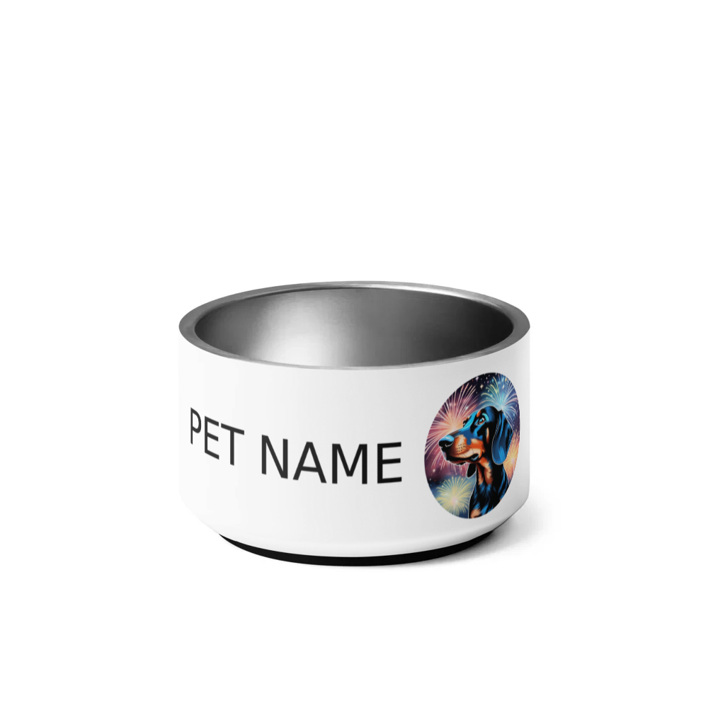 PugMug Custom Black Dachshund Pet Bowl