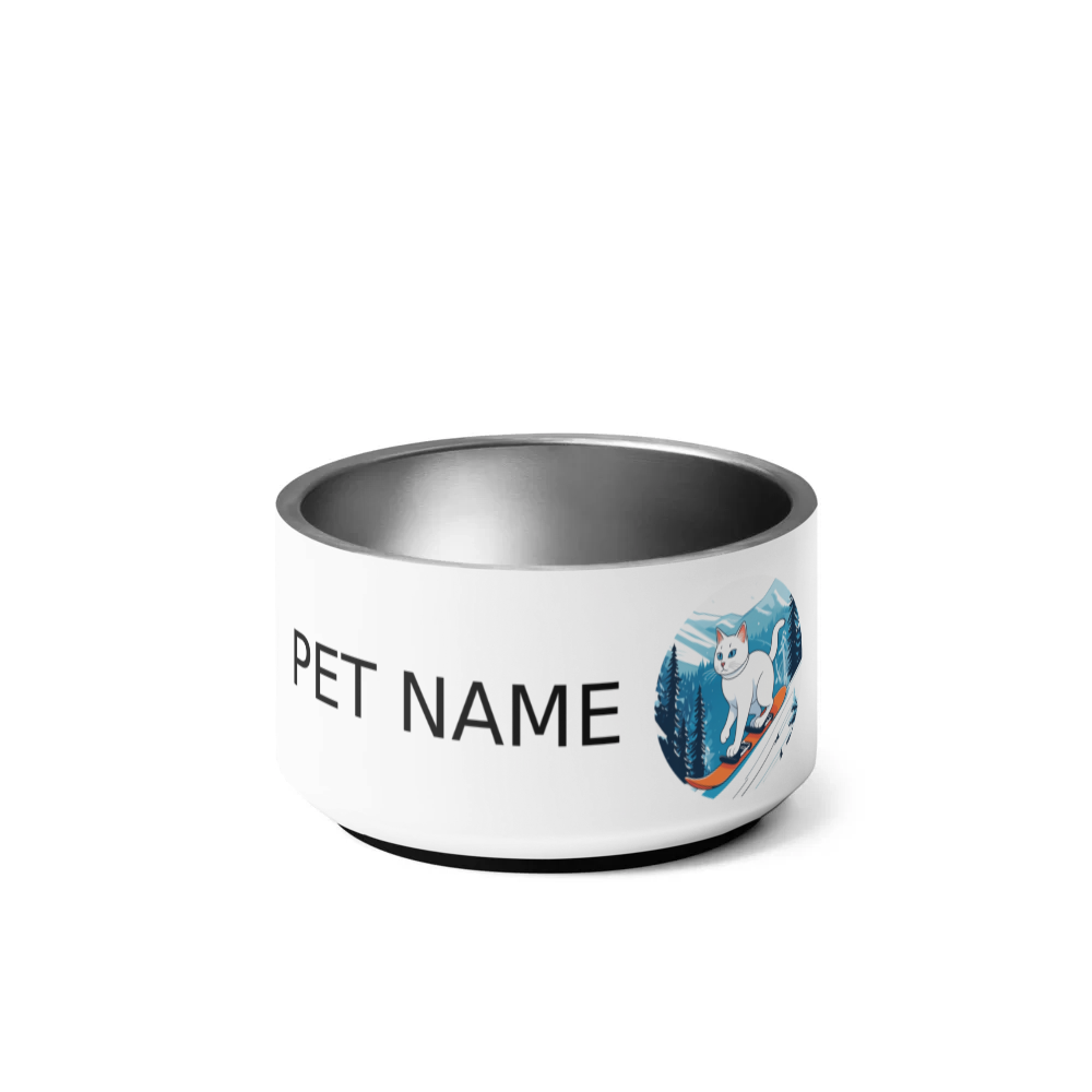PugMug Custom White Companion Cat Pet Bowl