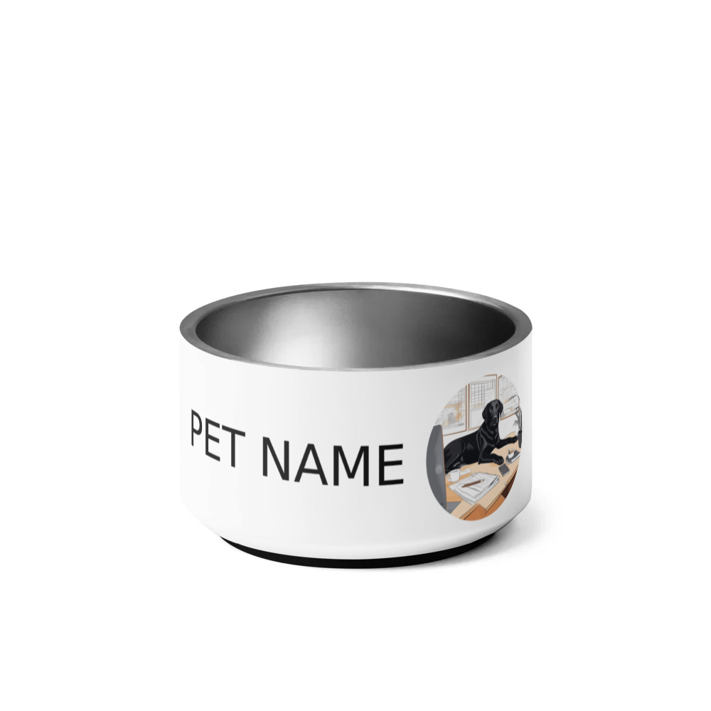 PugMug Custom Black Labrador Retriever Pet Bowl