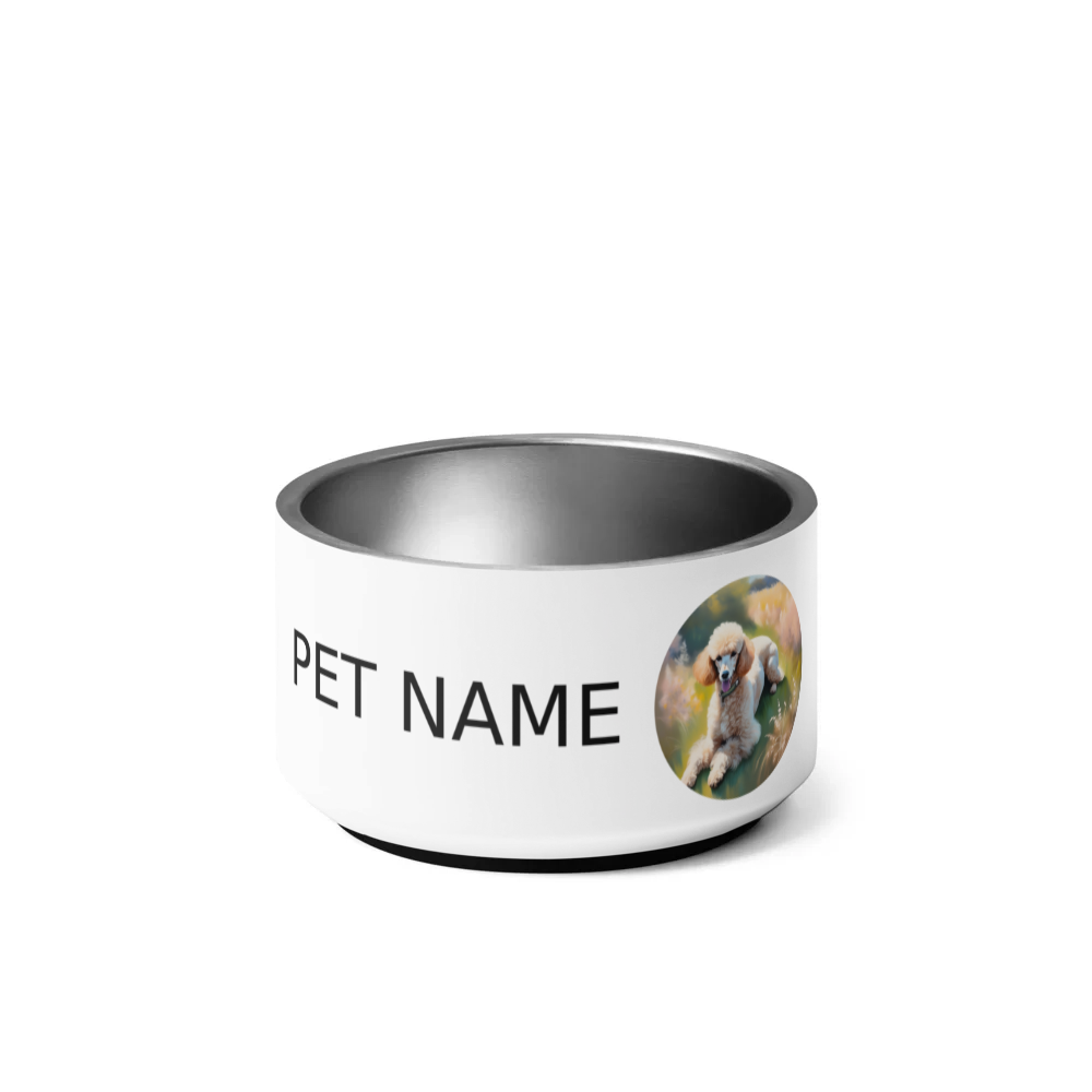 PugMug Custom Tan Poodle Pet Bowl