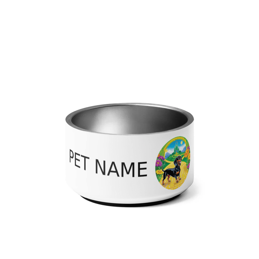 PugMug Custom Black Dachshund Pet Bowl