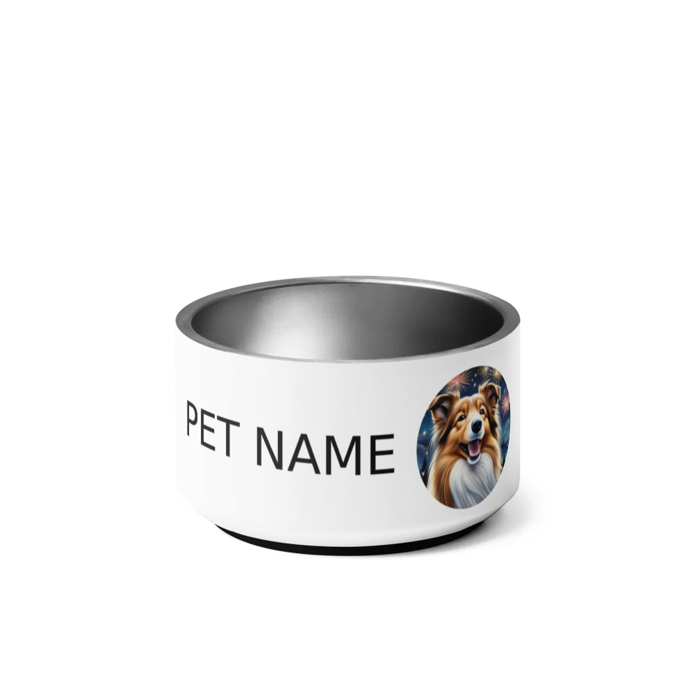 PugMug Custom Shetland Sheepdog Pet Bowl