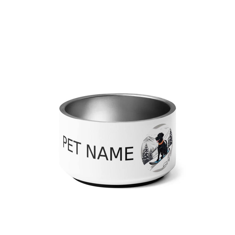 PugMug Custom Black Labrador Retriever Pet Bowl