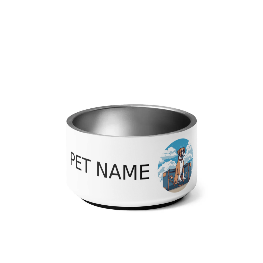 PugMug Custom Boxer Dog Pet Bowl