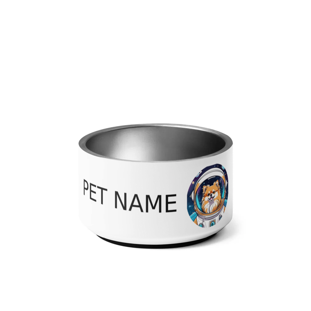 PugMug Custom Tan Pomeranian Pet Bowl