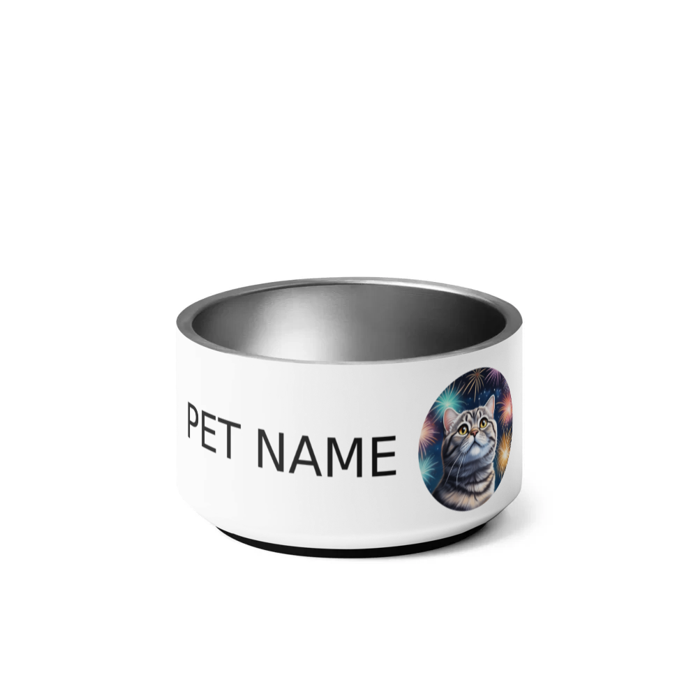 PugMug Custom Tabby Scottish Fold Cat Pet Bowl