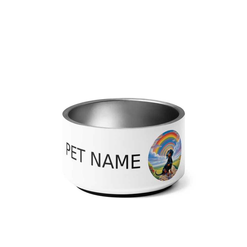 PugMug Custom Black Dachshund Pet Bowl