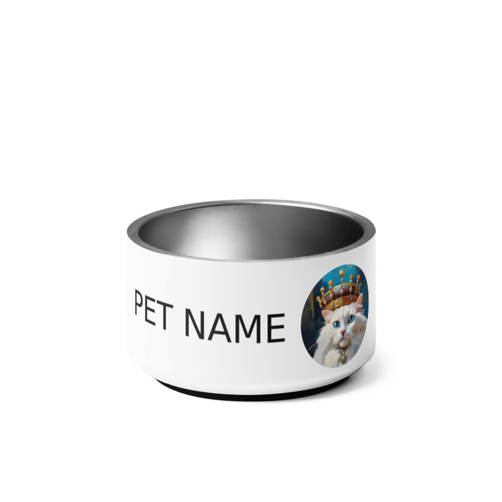 PugMug Custom White Ragdoll Cat Pet Bowl