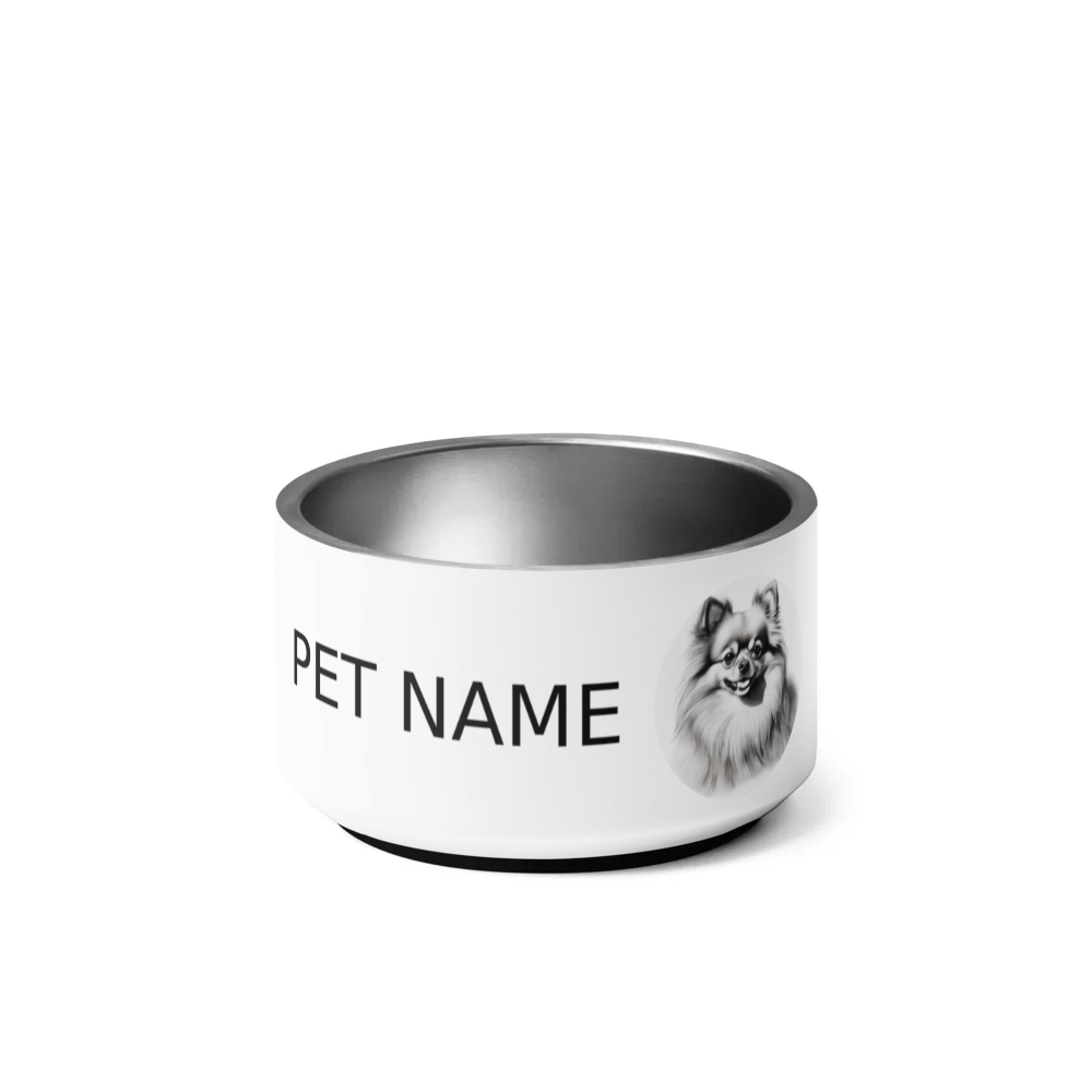 PugMug Custom Tan Pomeranian Pet Bowl