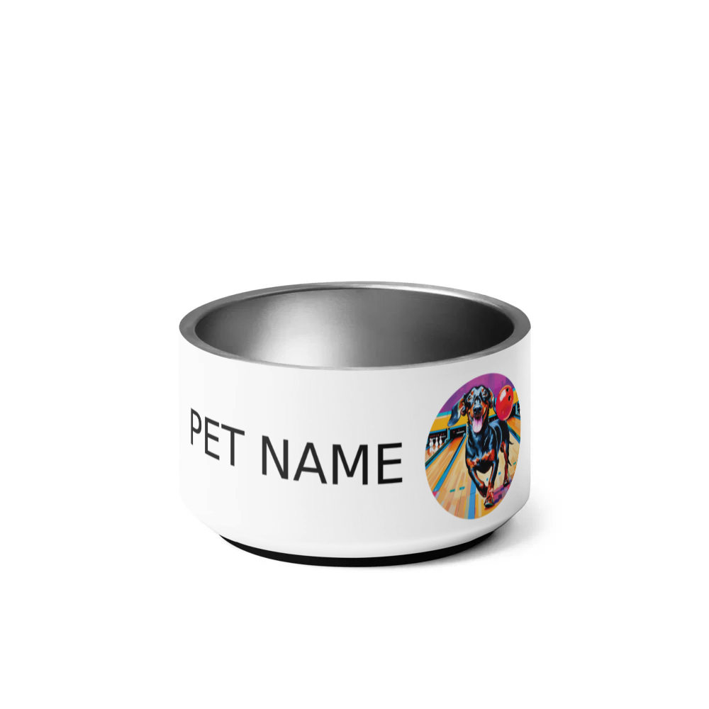 PugMug Custom Black Dachshund Pet Bowl