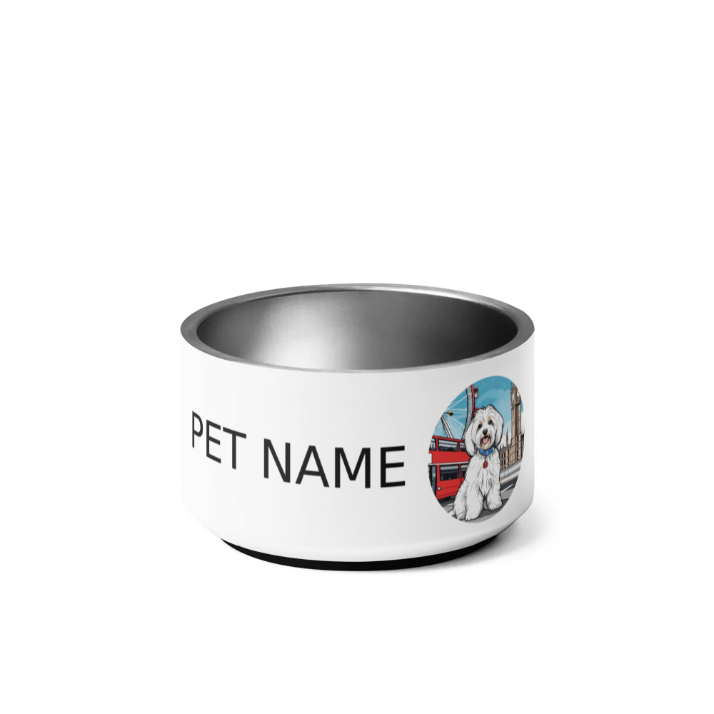 PugMug Custom White Havanese Dog Pet Bowl