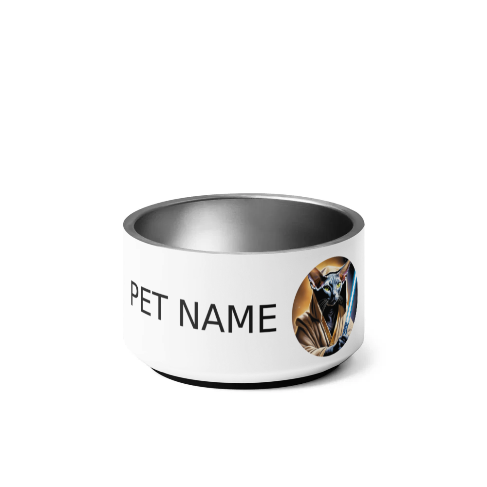 PugMug Custom Black Sphynx Cat Pet Bowl