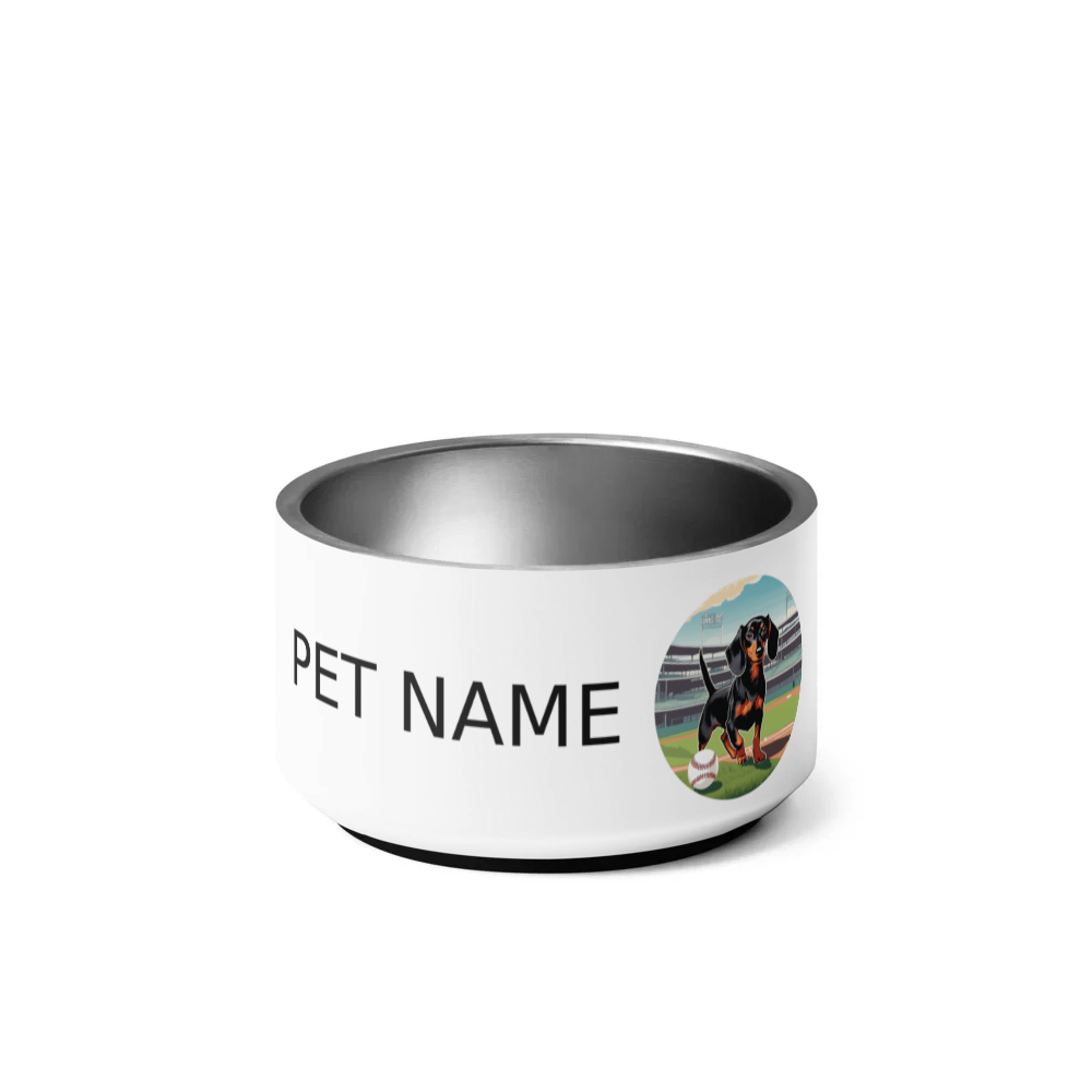 PugMug Custom Black Dachshund Pet Bowl