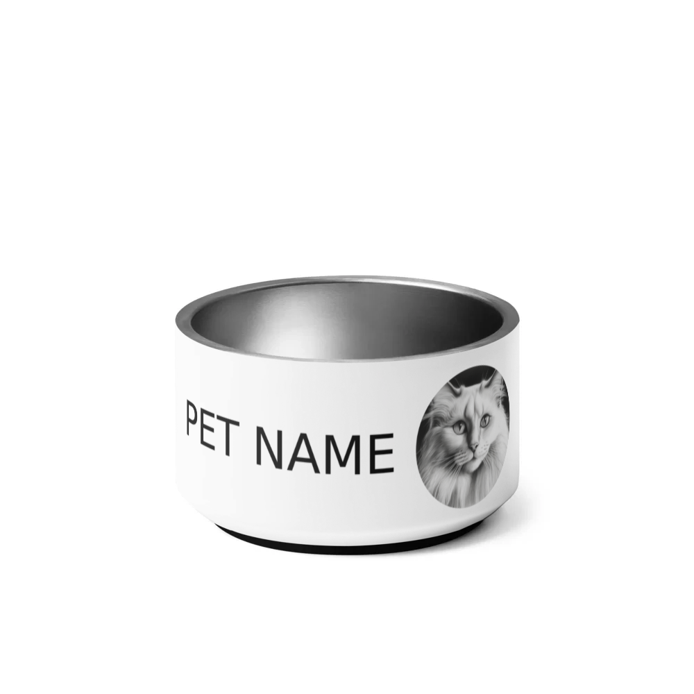 PugMug Custom White Ragdoll Cat Pet Bowl