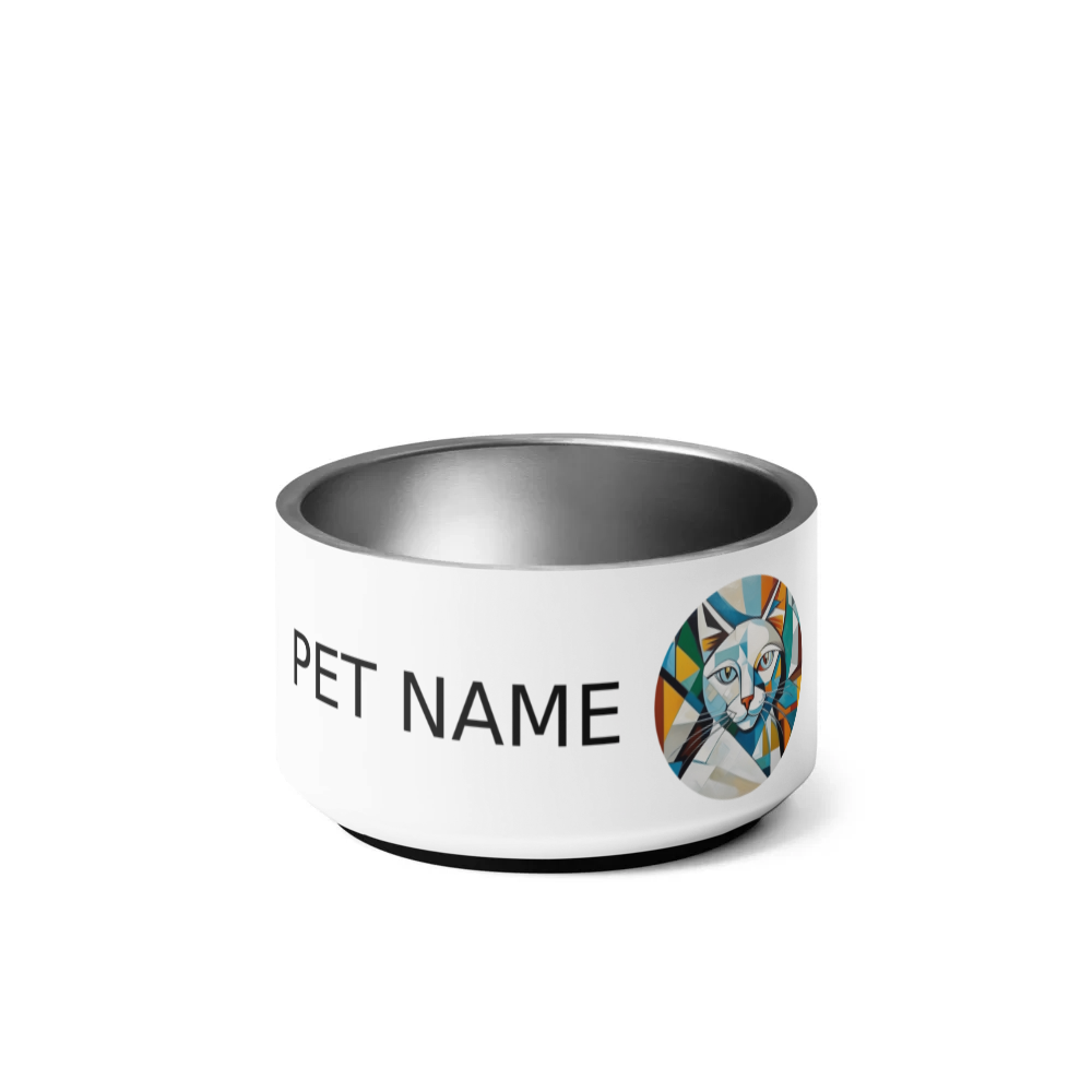 PugMug Custom White Companion Cat Pet Bowl