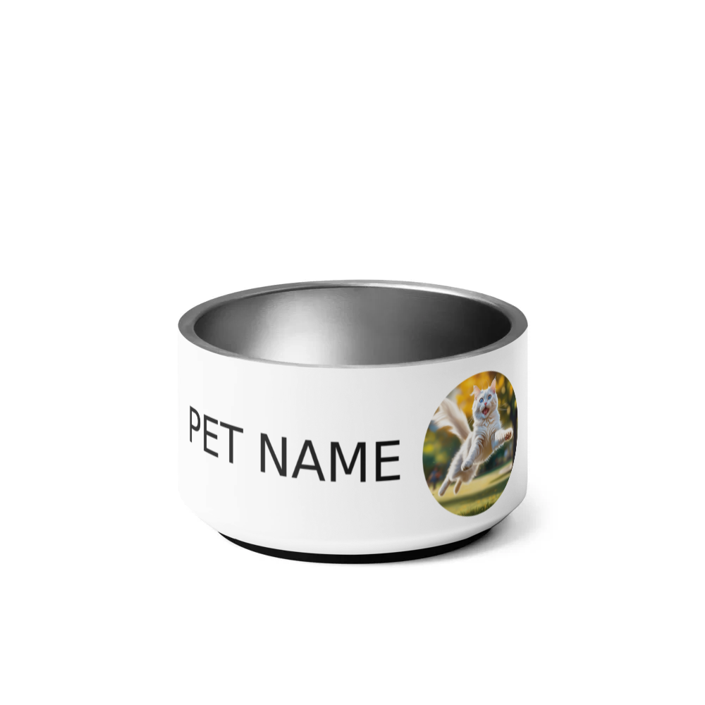 PugMug Custom White Ragdoll Cat Pet Bowl