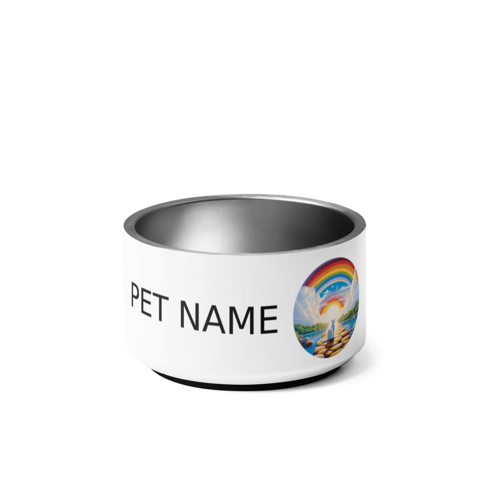 PugMug Custom White Companion Cat Pet Bowl