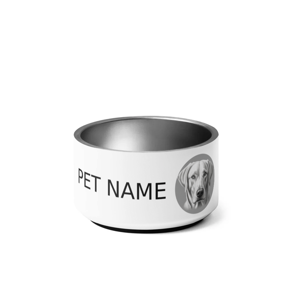 PugMug Custom White Labrador Retriever Pet Bowl