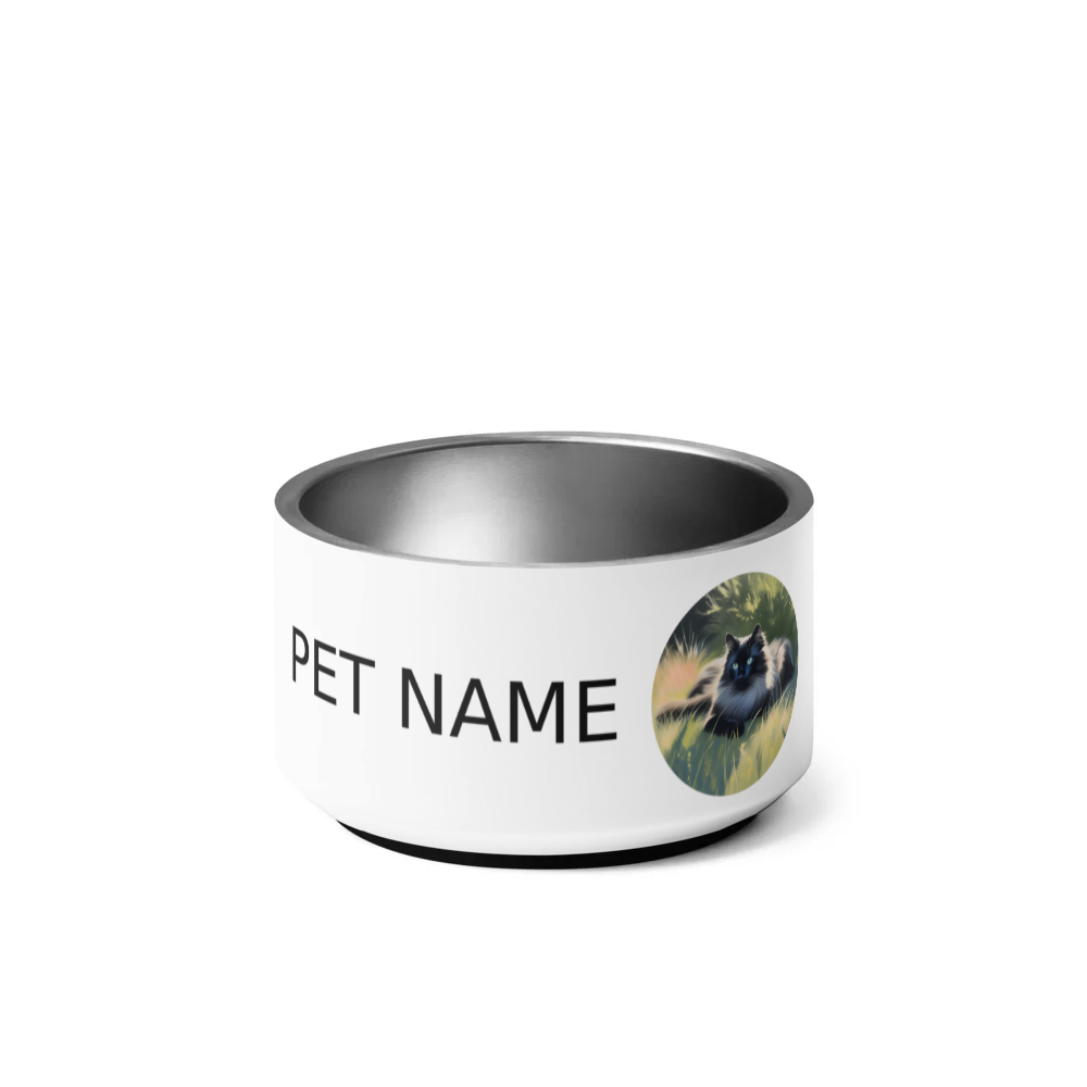 PugMug Custom Black Ragdoll Cat Pet Bowl