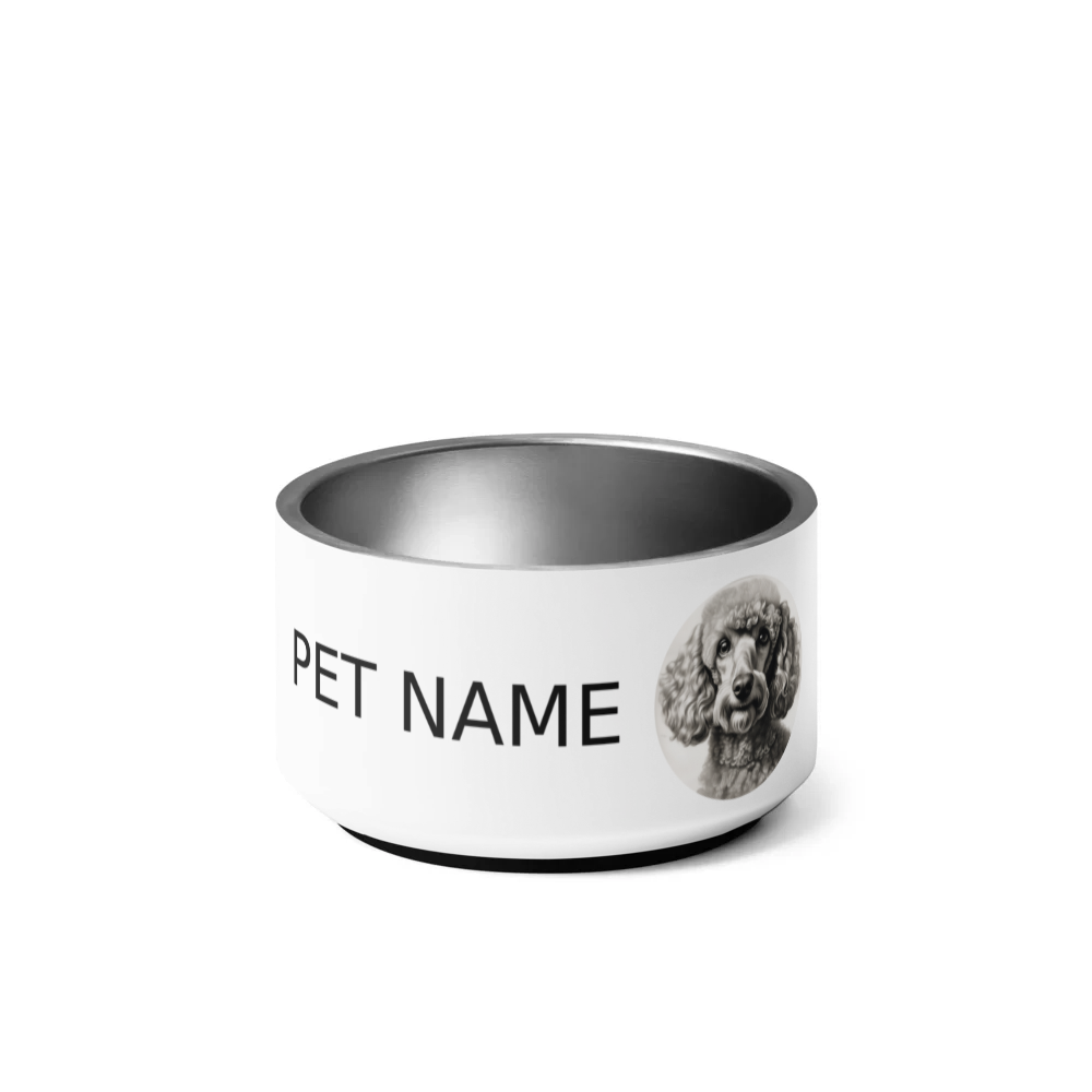 PugMug Custom Tan Poodle Pet Bowl
