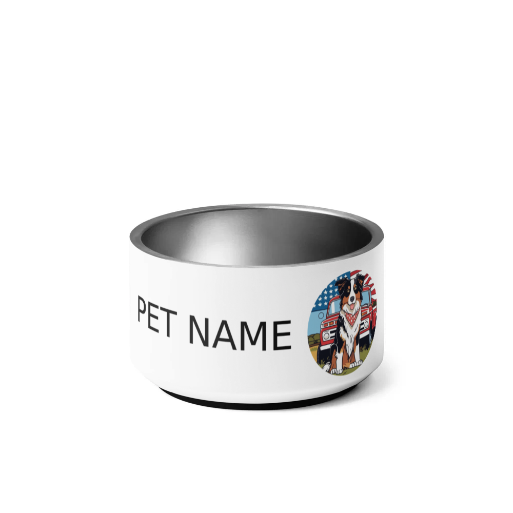 PugMug Custom Australian Shepherd Dog Pet Bowl