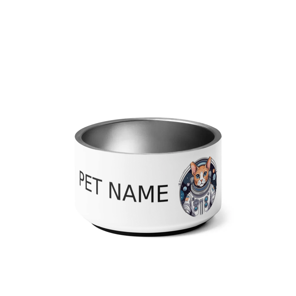 PugMug Custom Tabby Devon Rex Cat Pet Bowl