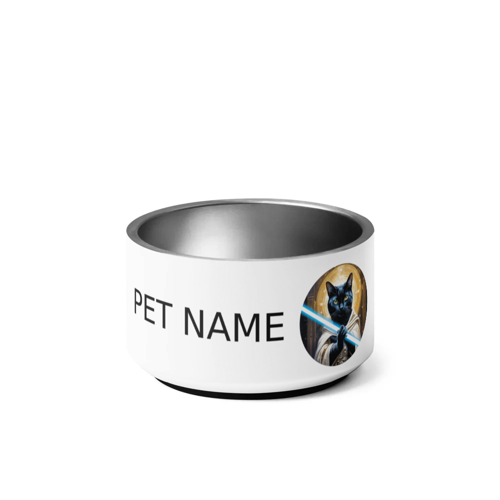 PugMug Custom Black American Shorthair Cat Pet Bowl