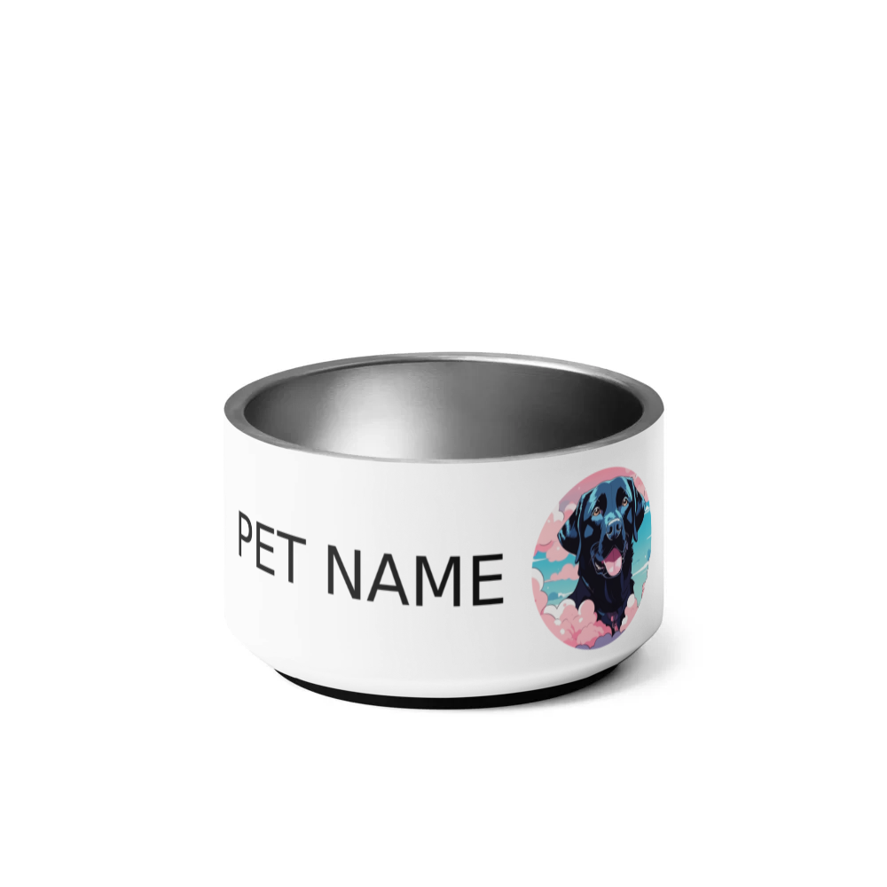 PugMug Custom Black Labrador Retriever Pet Bowl