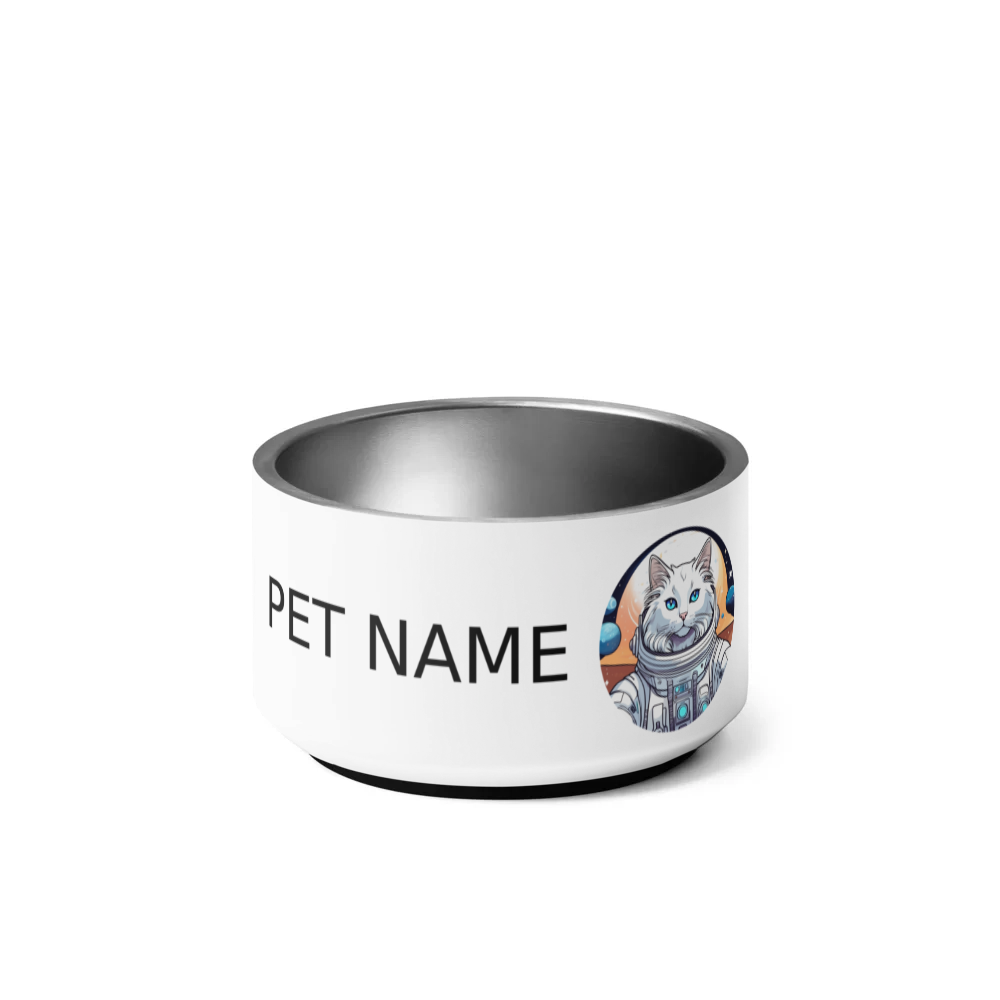 PugMug Custom White Ragdoll Cat Pet Bowl