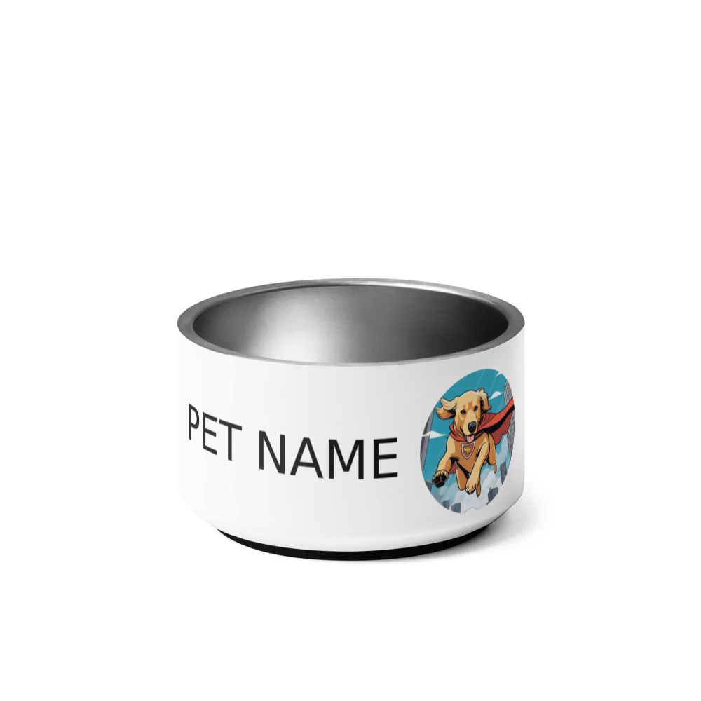PugMug Custom Golden Retriever Pet Bowl