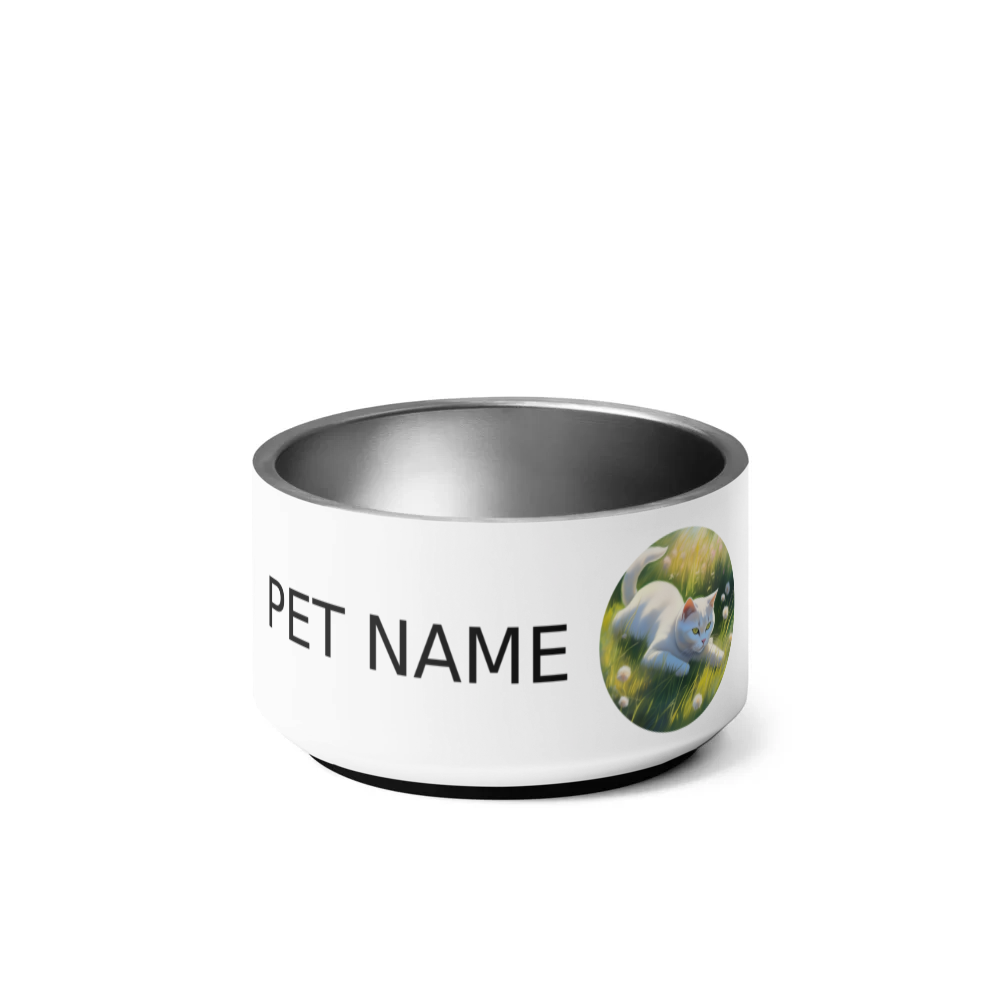 PugMug Custom White British Shorthair Cat Pet Bowl