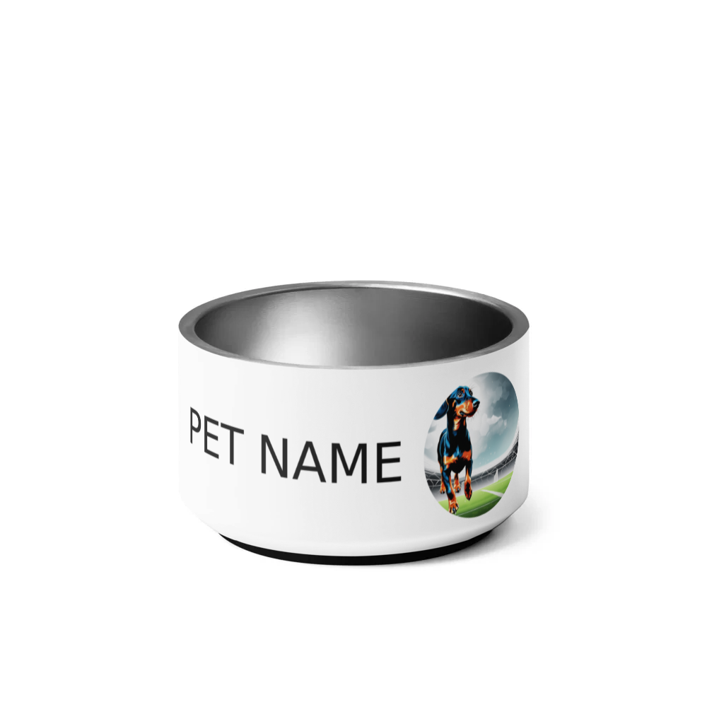 PugMug Custom Black Dachshund Pet Bowl