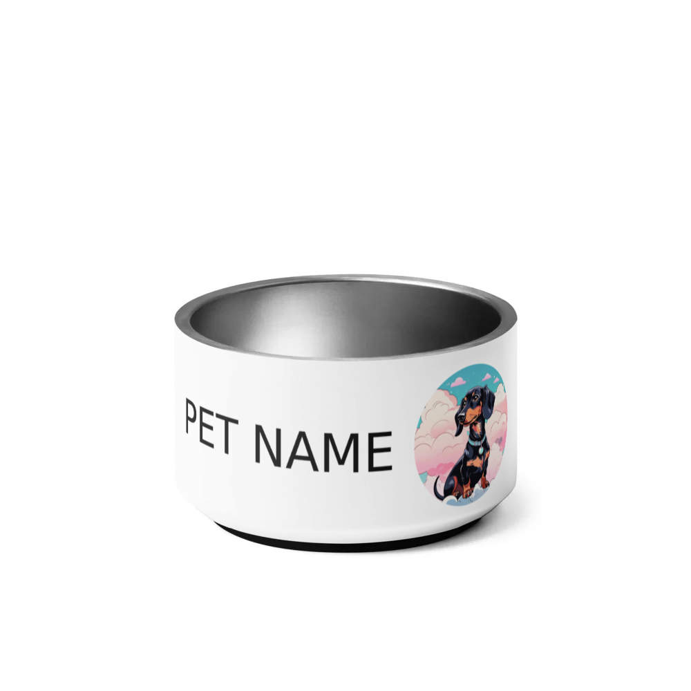 PugMug Custom Black Dachshund Pet Bowl