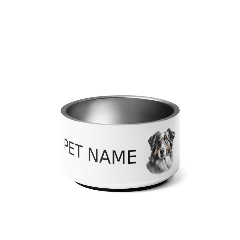 PugMug Custom Australian Shepherd Dog Pet Bowl