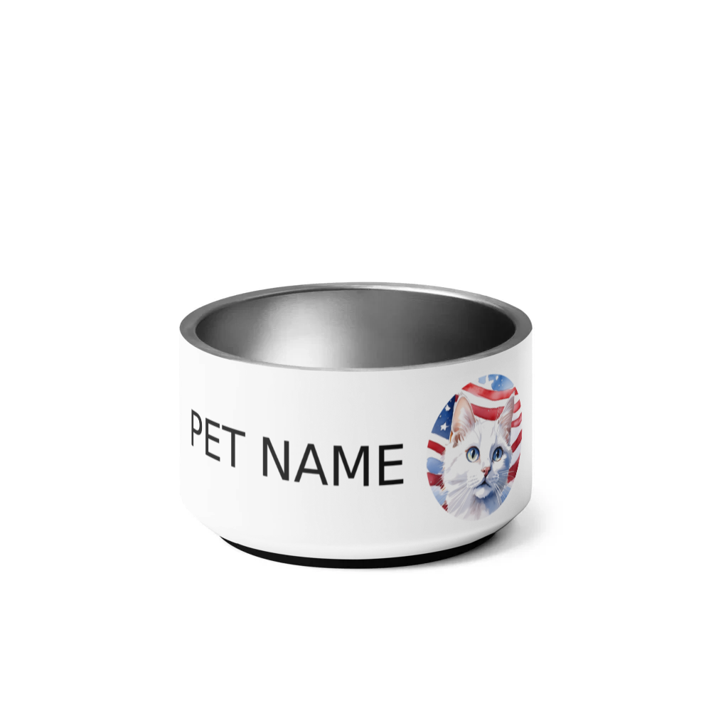 PugMug Custom White Companion Cat Pet Bowl