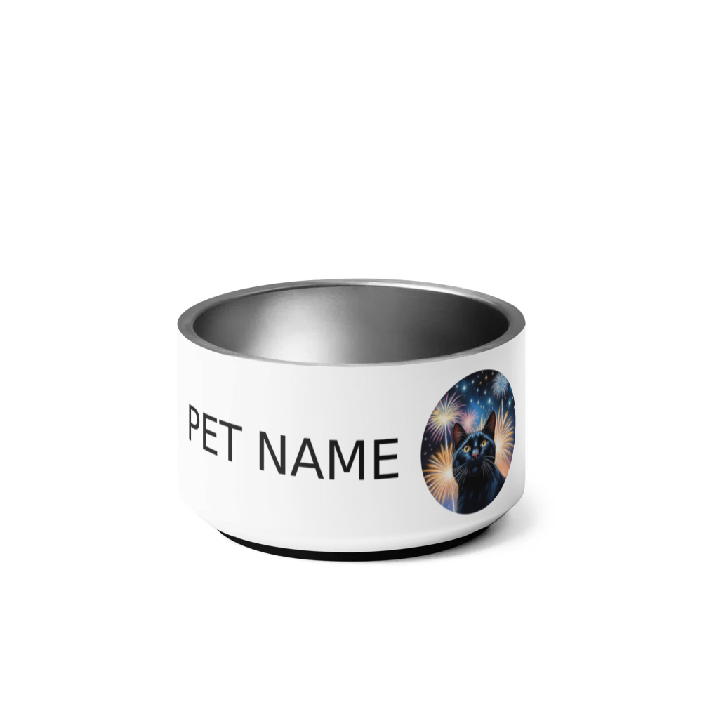 PugMug Custom Black Exotic Cat Pet Bowl