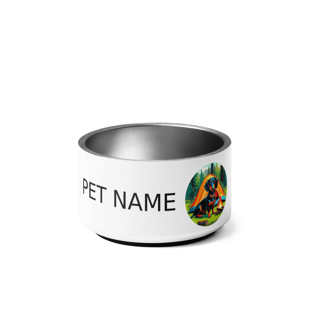 PugMug Custom Black Dachshund Pet Bowl