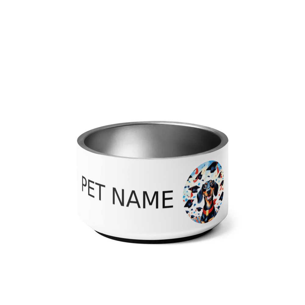 PugMug Custom Black Dachshund Pet Bowl