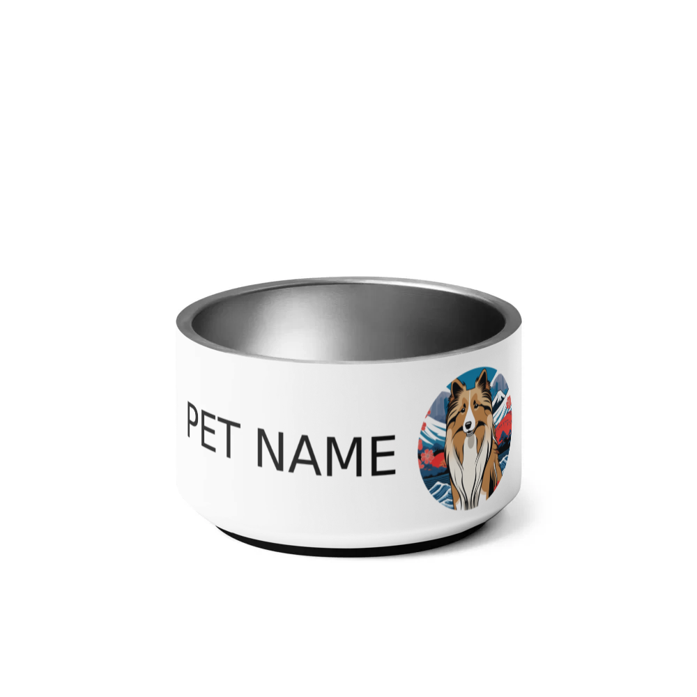 PugMug Custom Shetland Sheepdog Pet Bowl